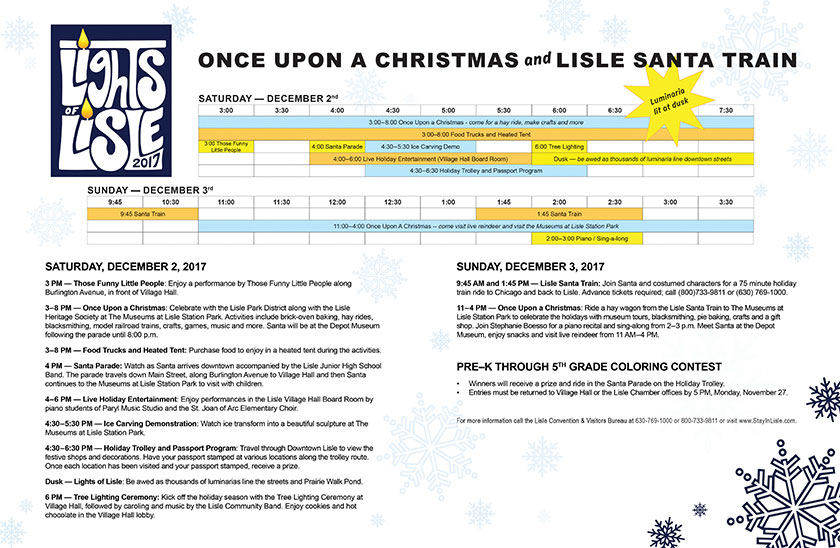 Lights of Lisle Schedule