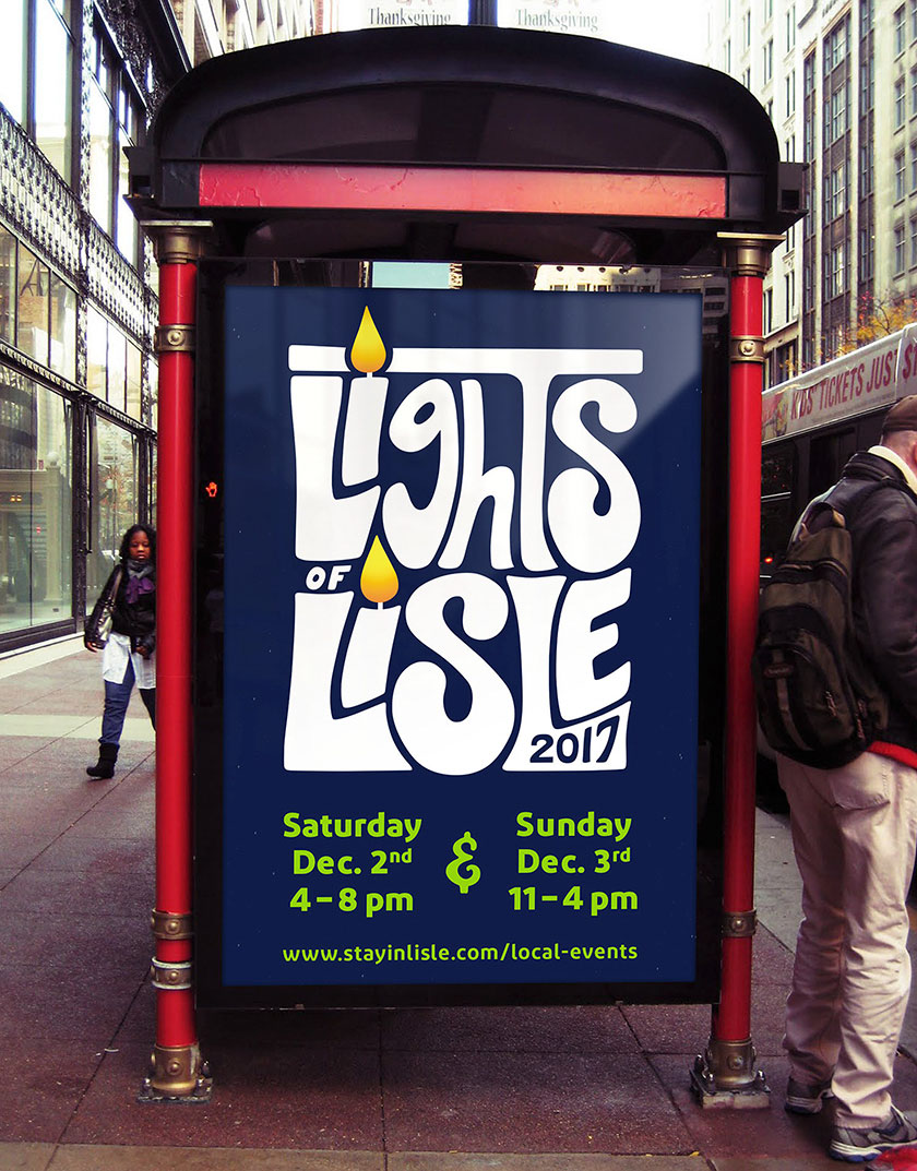 Lights of Lisle Bus Stop Mockup