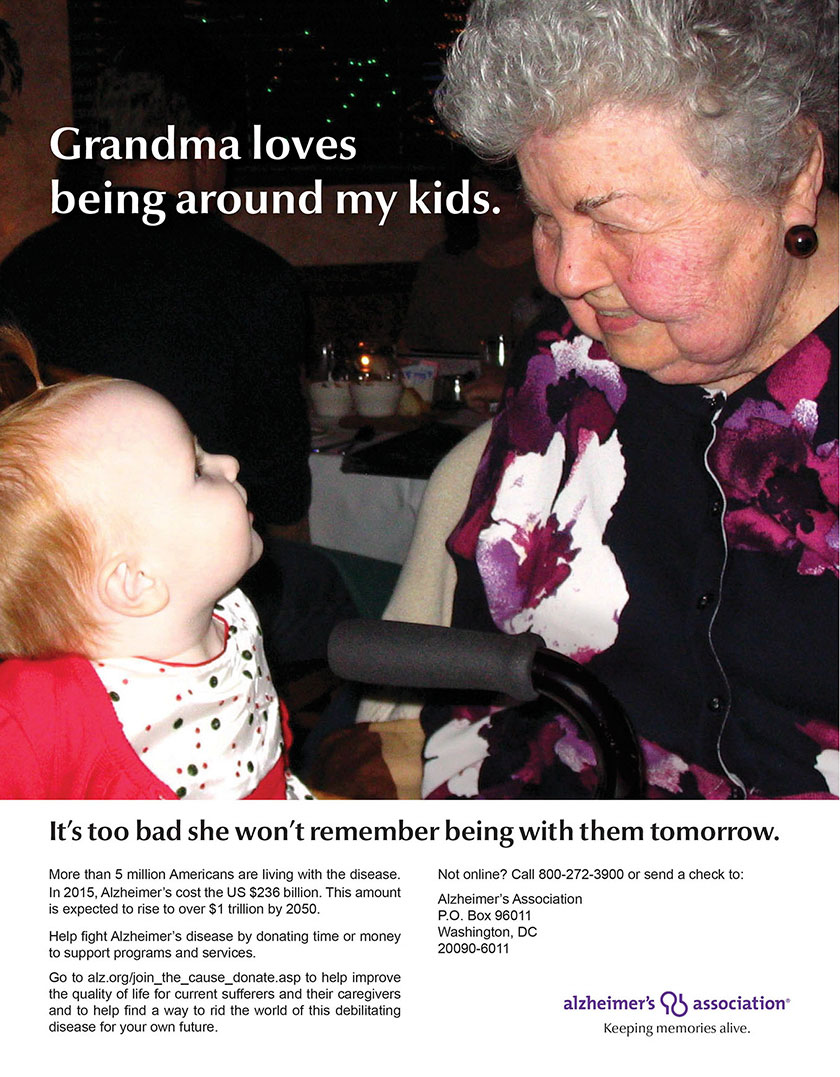 Alzheimer's print ad 1