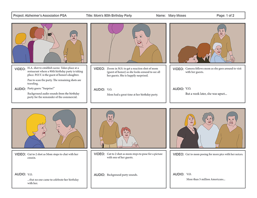 Alzheimer's Storyboard 1